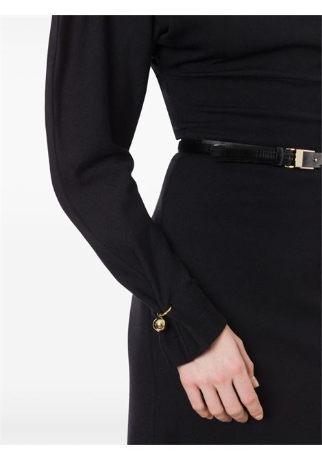 Black fine-knit midi dress Philosophy di Lorenzo Serafini - women PHILOSOPHY DI LORENZO SERAFINI | 048657040555